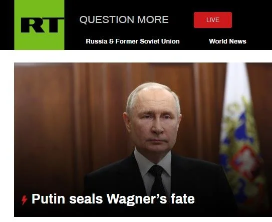 俄媒：普京已经决定了瓦格纳的命运